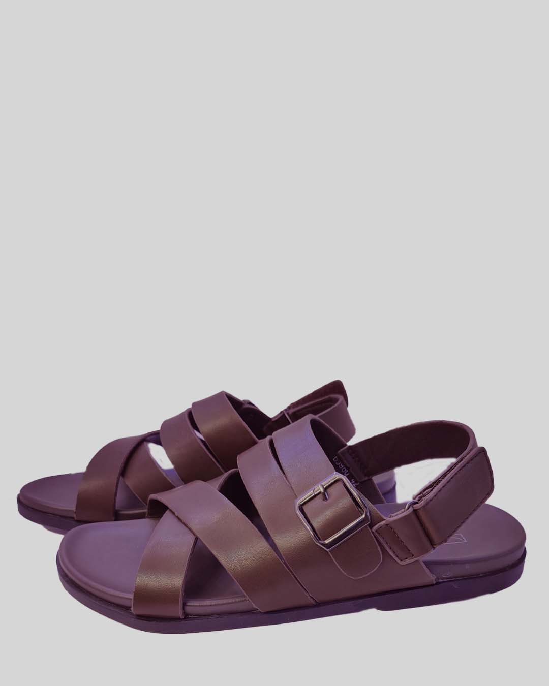 Heritage Cross-Strap Leather Sandal (Article 65960)