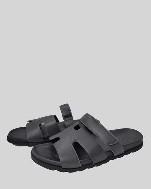 Signature Dual-Strap Leather Sandals (Article A98-3)