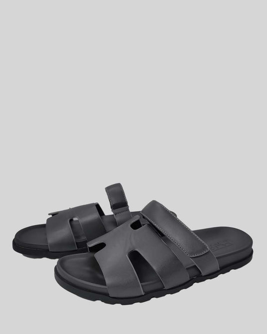 Signature Dual-Strap Leather Sandals (Article A98-3)