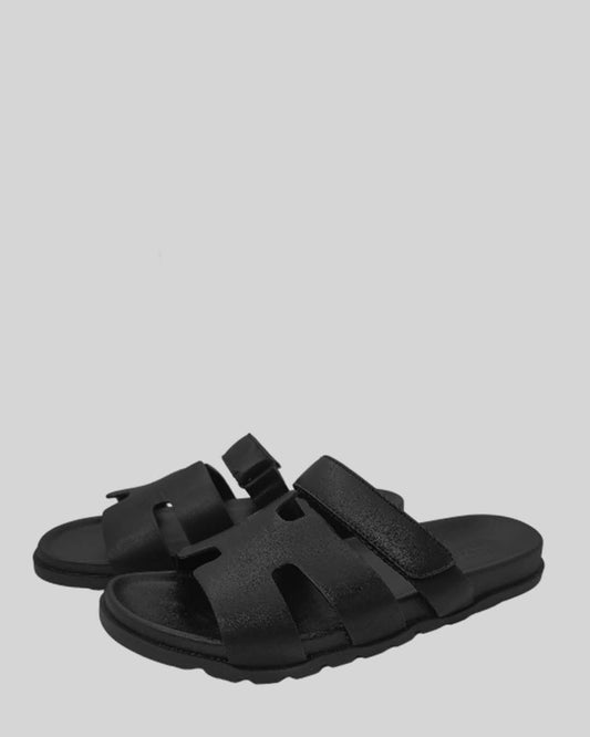 Signature Dual-Strap Leather Sandals (Article A98-3)