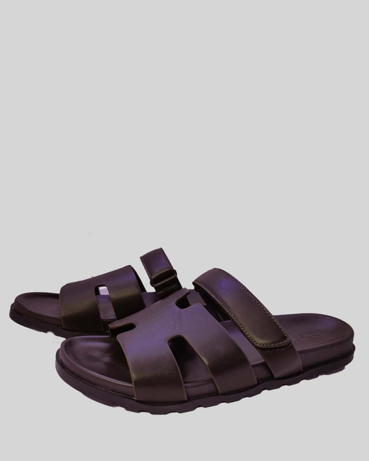 Signature Dual-Strap Leather Sandals (Article A98-3)
